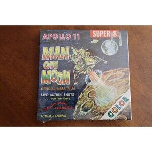 VTG Apollo 11 Man On Moon Super 8 mm Official NASA Film Movie in Color Ken Films